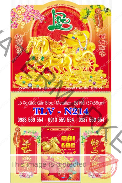 Lịch bloc lò xo giữa Lộc bình an