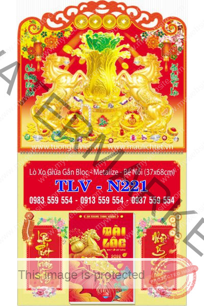 Lịch bloc lò xo giữa Phát tài