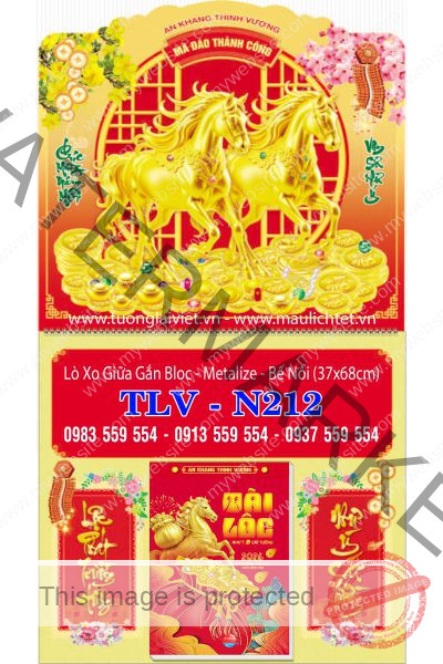 Lịch bloc lò xo giữa Thần tài