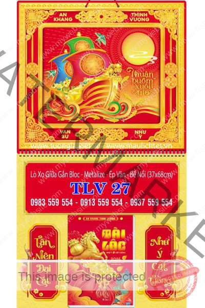 Lịch bloc lò xo giữa Thuyền buồm như ý